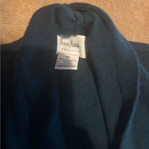 Neiman Marcus XL Teal Scoop neck Cashmere Sweater